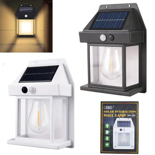 "Cottage-Style Solar Wall Lamp – IP65 Waterproof, Motion Sensor, 3 Modes"