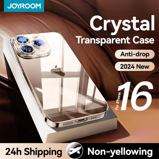 Joyroom iPhone 16 Pro Max Case - Crystal Clear & Anti-Yellow Lens Cover