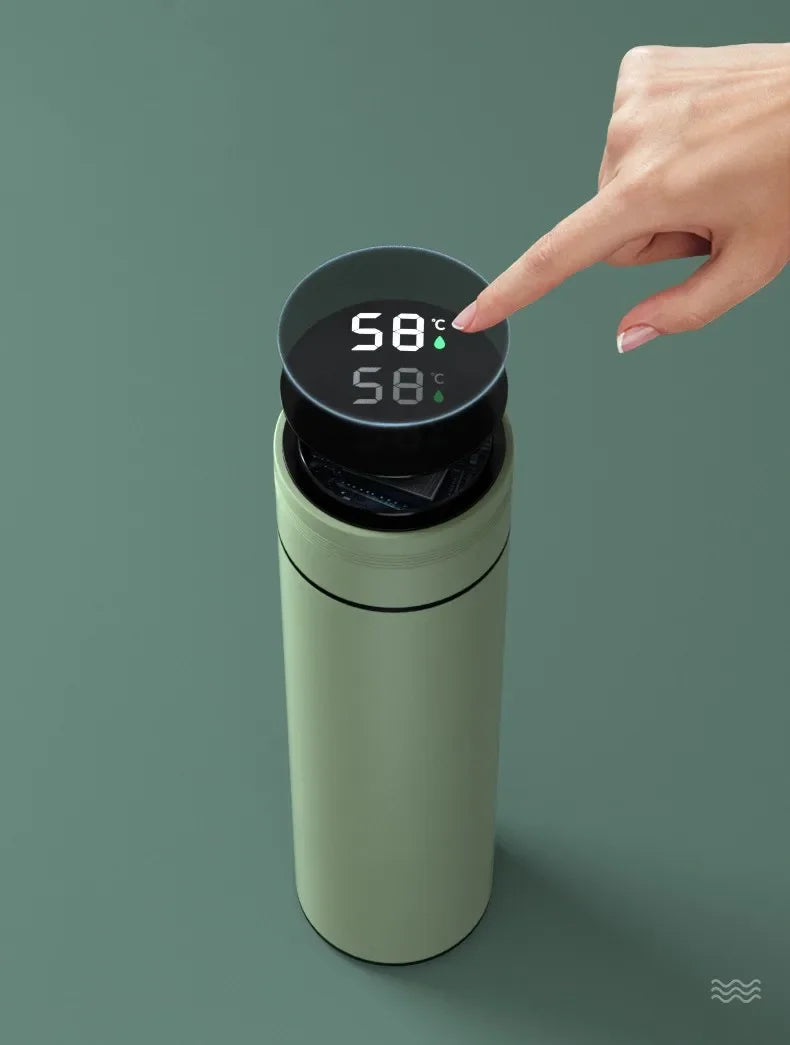 500ML Temperature Display Thermos Cup Stainless Steel Divided Thermos Bottle Outdoor Vacuum Insulated Cup Father's Day Gift